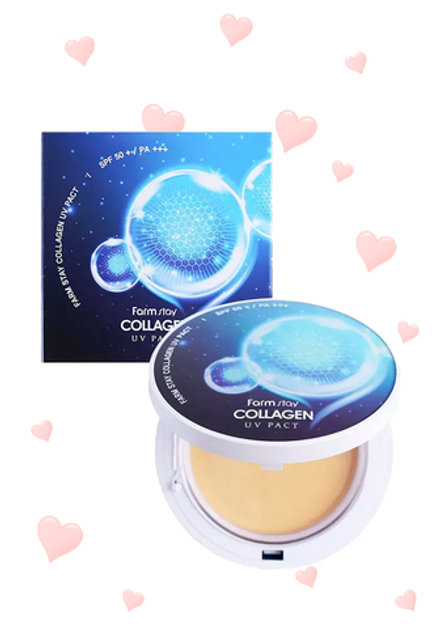 FarmStay Collagen UV Pact SPF 50+/PA+++ Компактная пудра с коллагеном