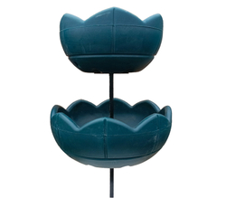 Садовый цветник Елочка-2 с вазонами 500+600, цвет зеленый, высота 1050