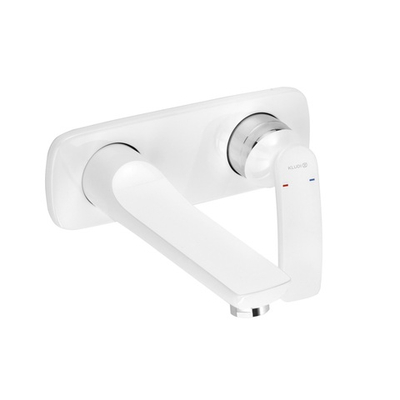 Смеситель для раковины Kludi Balance внешняя монтажная часть, излив 185 мм, белый (522469175)