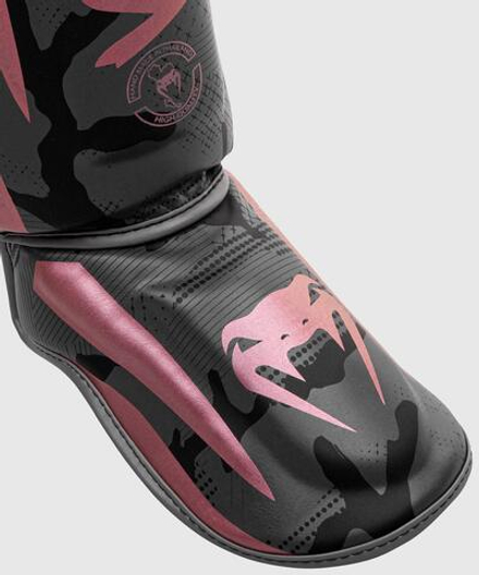 Щитки Venum Elite Black/Pink Gold
