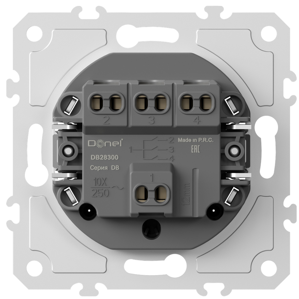 Механизм выключателя В3 (простого), 10A 250В~, серия DB
