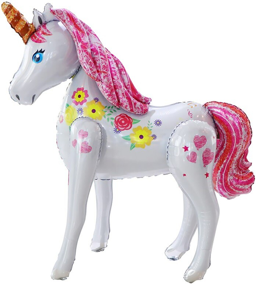 Шар (51''/130 см)  ходячая фигура, Цветочный единорог