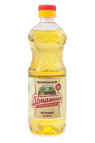 Масло подсолнечное нерафинированное Домашнее, 0,5