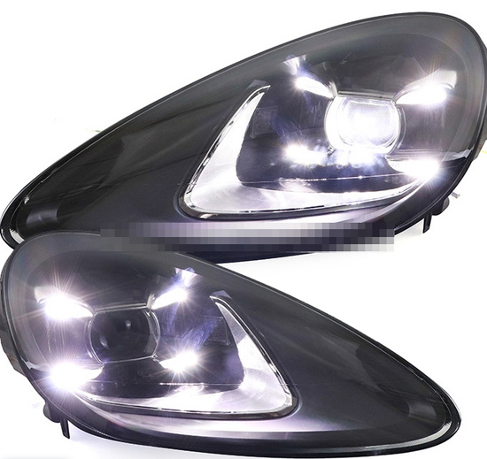 Передние фары Порше Кайен 958 2010-2014 V1 type [Комплект Л+П; ходовые огни; FULL LED]