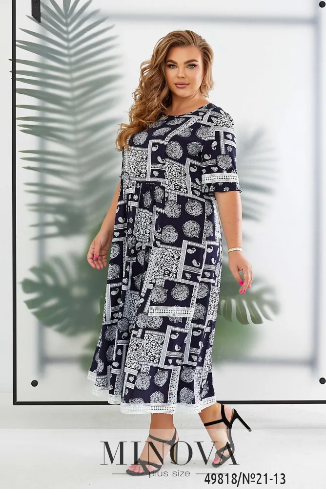 Платье 21-13-темно-Синий Minova