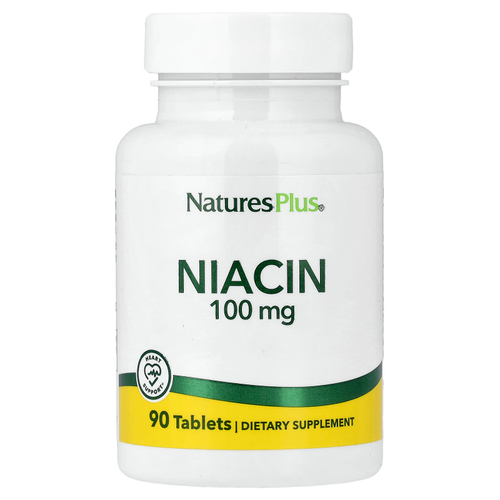 NaturesPlus, ниацин, 100 мг, 90 таблеток