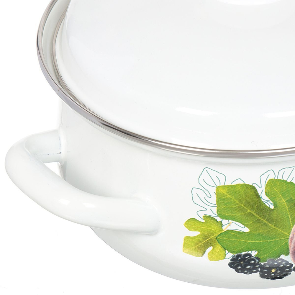 Набор эмалированной посуды 6 пр, кастрюли 1.5,2.3 л, Керчь, Инжир-1