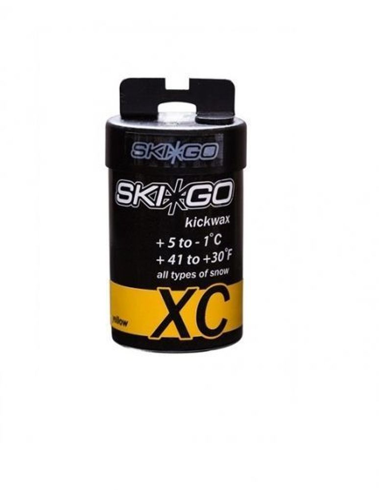 SkiGo Мазь держания XC Kickwax Yellow -1/+5 45 г.