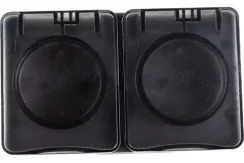 Розетка Systeme Electric ATLASDESIGN PROFI IP54 с заземлением двойная с крышкой накладная антрацит 37021