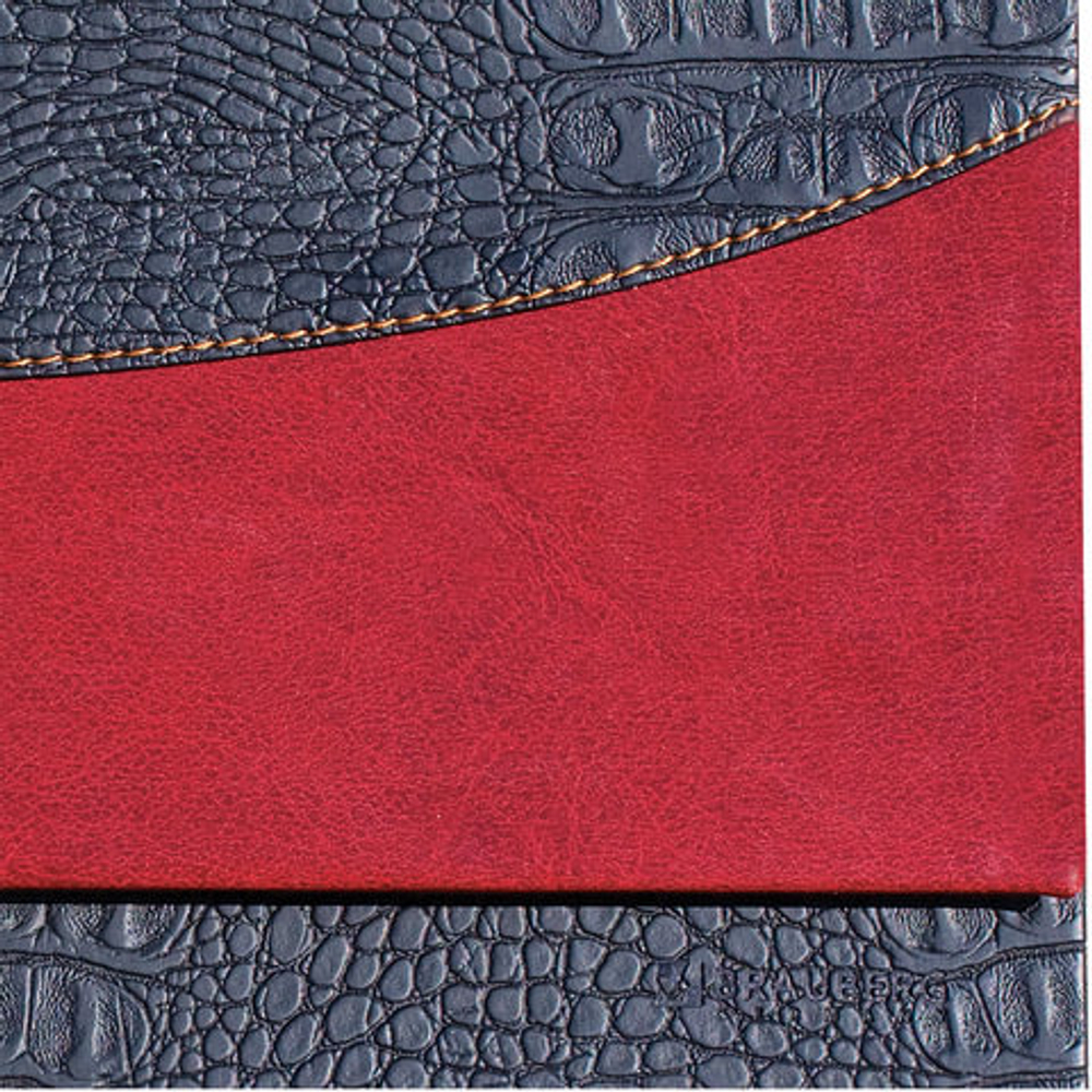 Планинг настольный недатированный (305х140 мм) BRAUBERG "Cayman", комбинация под кожу крокодила и гладкую кожу, 60 л., черный/т-кор, 123918