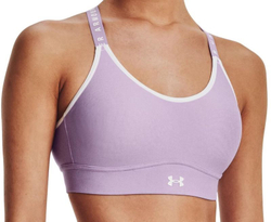 ТОП теннисный Under Armour Women's Infinity Mid Heather Cover Sports Bra - серый