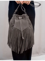 сумка через плечо тоут средняя натуральная замша