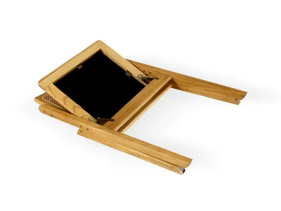 Стул Bali деревянный спинка из ротанга и льна 