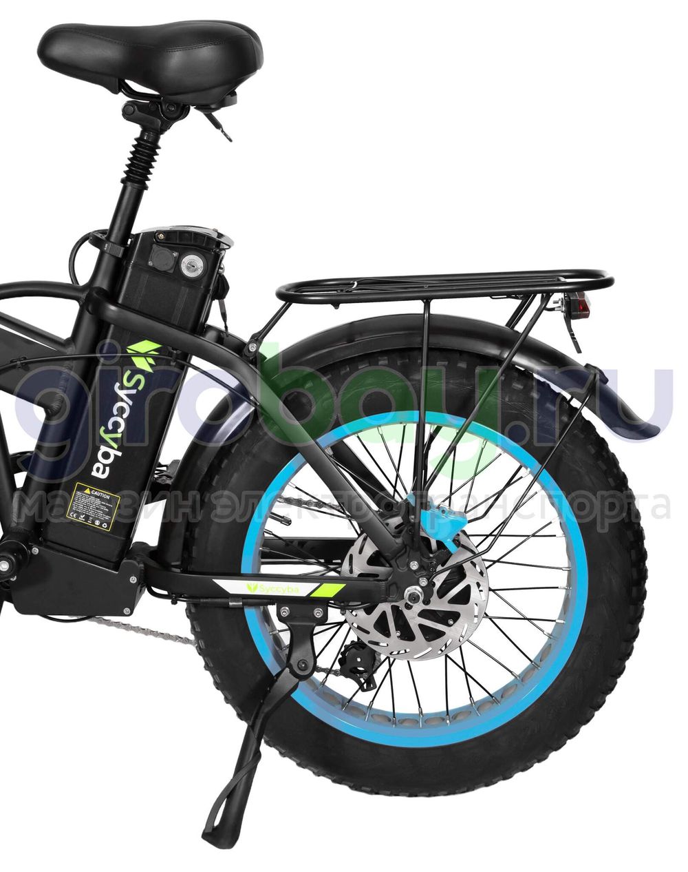 Электровелосипед Syccyba F10 Pro 2025 года (48V/15Ah) - Синий обод фото №6