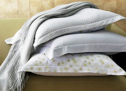 Плед HIMALAYA PERLE Плед кашемир 200 Blanc des Vosges 130x180 Серый