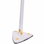 Швабра треугольная с отжимом, ручка 130 см цвет белый