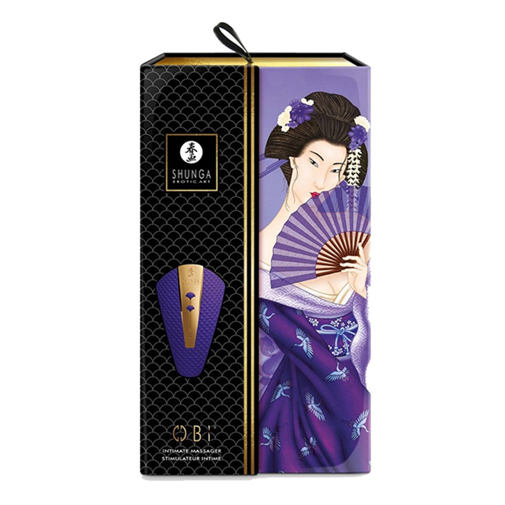 Фиолетовый клиторальный вибростимулятор 11,5см Shunga OBI SH-OBI-103