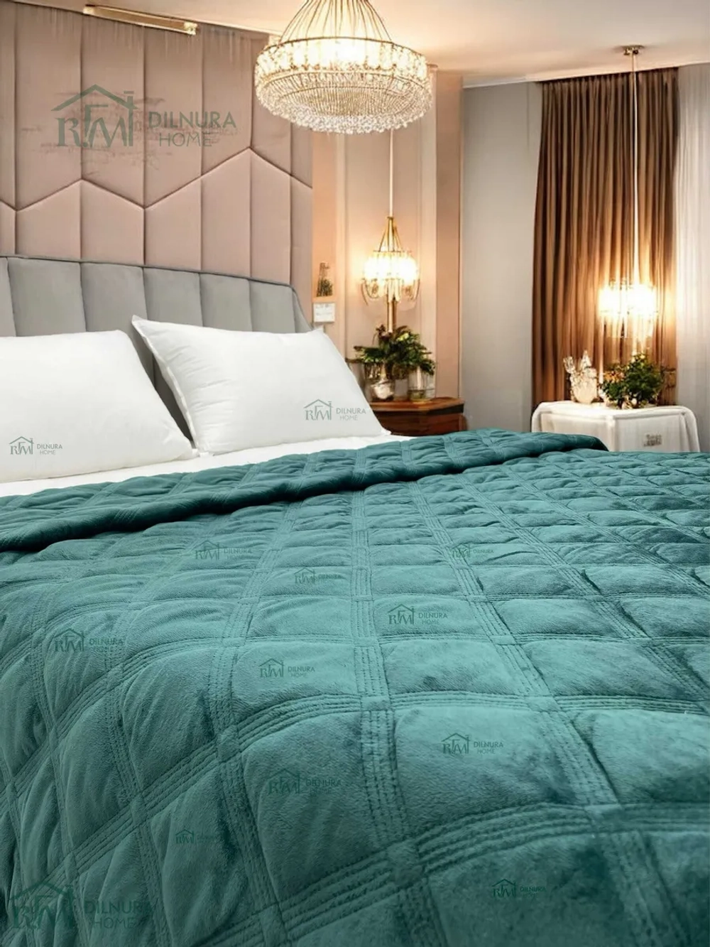 Покрывало 220х240 стеганое для кровати и дивана