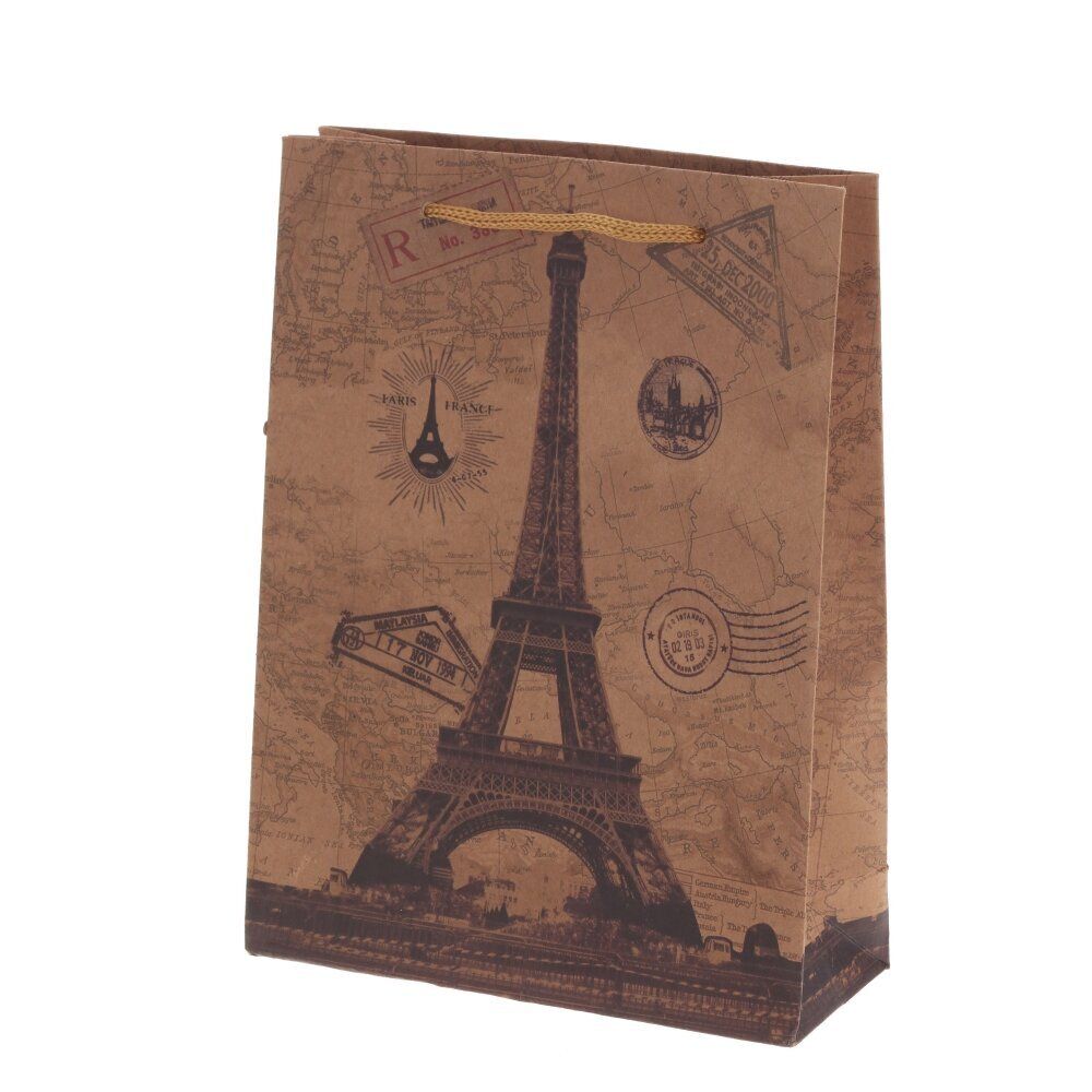 GAEM Пакет подарочный (бумага 210г/м2, блок 12шт), L15 W6 H20 см, 4в.