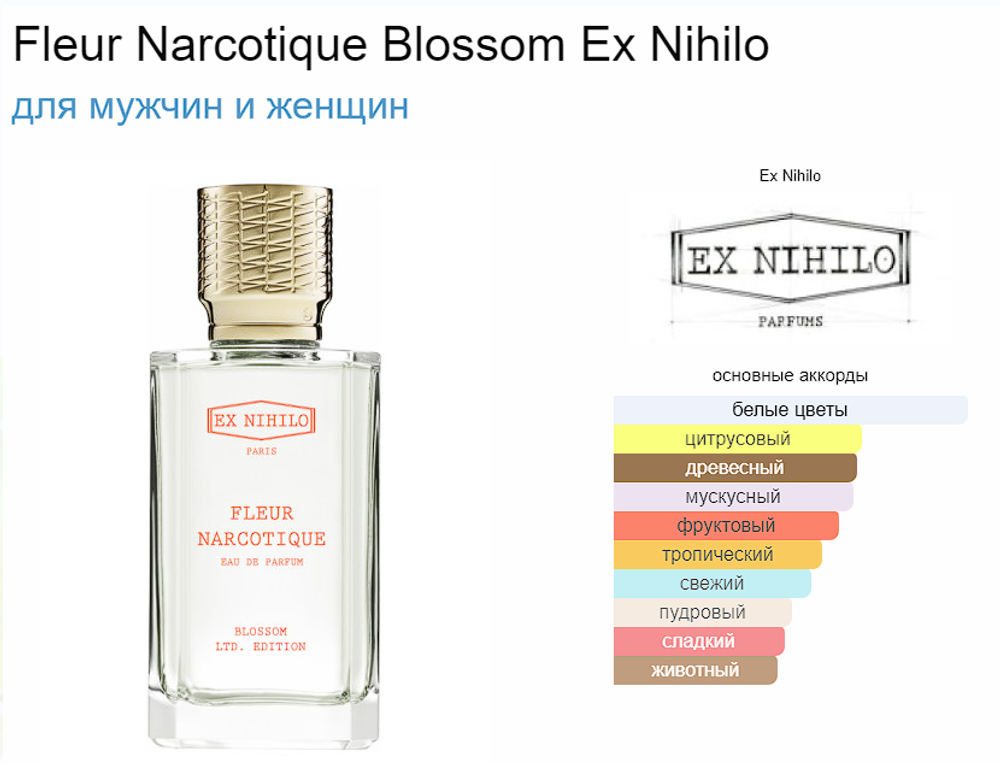 EX Nihilo Fleur Narcotique Blossom 100ml (duty free парфюмерия)