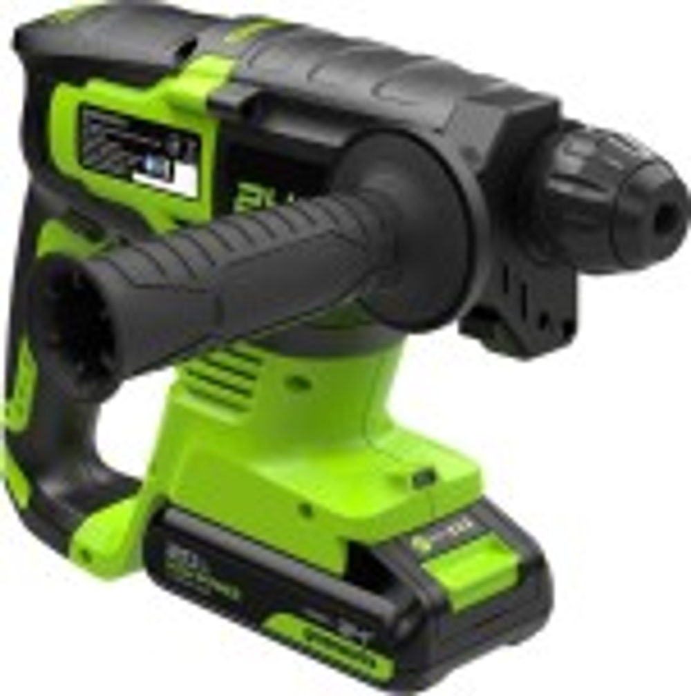 Перфоратор аккумуляторный GREENWORKS GD24SDS2 24V, АКБ 2Ач и ЗУ  3803007CUA