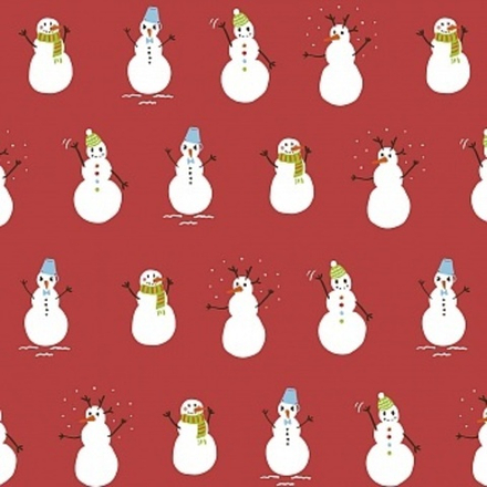 Упаковочная бумага Веселые снеговики (0,7*1 м)