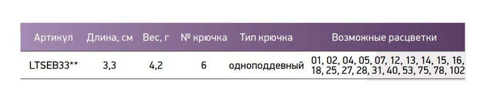 Блесна для рыбалки Emba, 33мм., 4,2 г., 75 1 шт