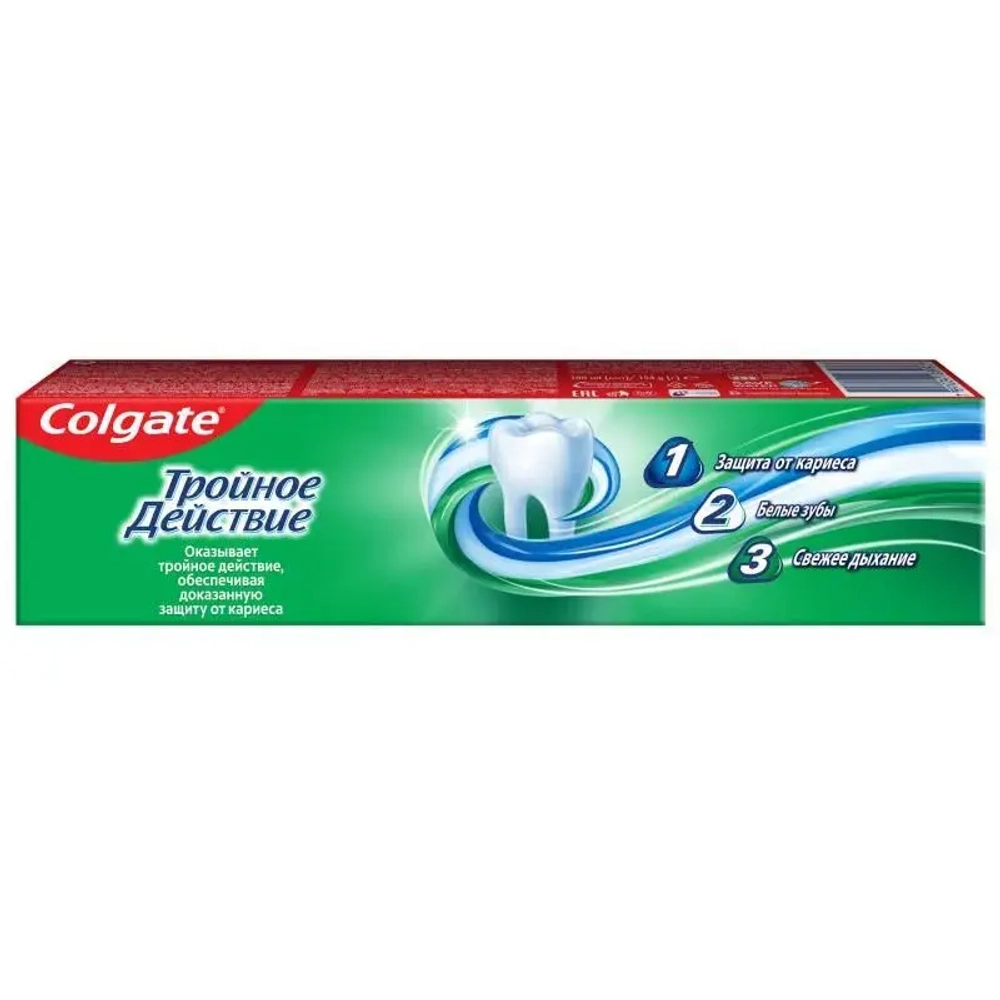 Зубная паста "Colgate" Тройное Действие (натуральная мята) 100мл