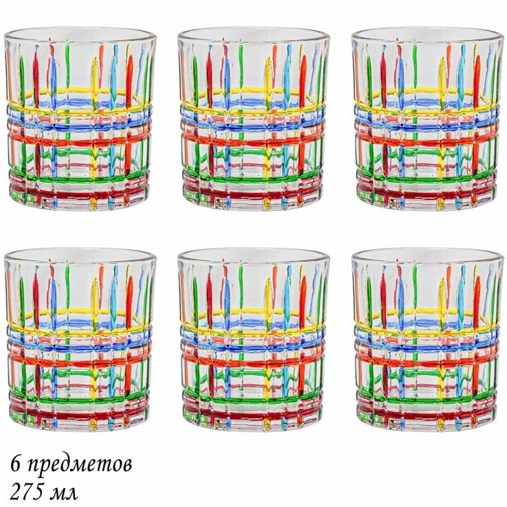 Lenardi 589-020 Набор из 6 стаканов 275мл в под.уп.(х12)Стекло