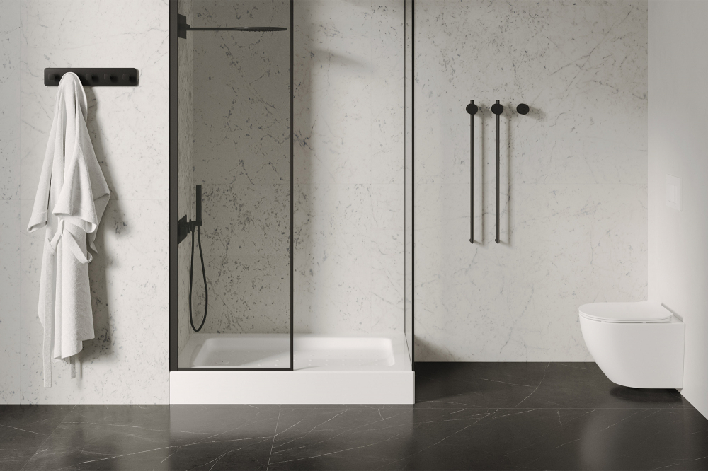 Душевой поддон ABBER AD3C108 100х80 прямоугольный, акриловый, белый