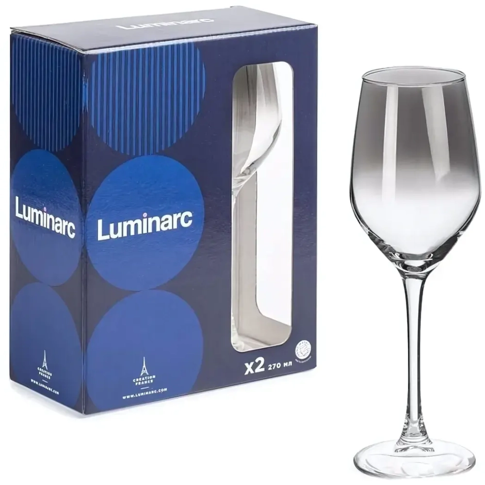 Набор бокалов для вина 2шт 270мл «Селест серебряная дымка» O0229