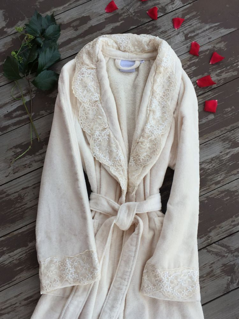 Халат Sandri Lace-1 бежевый