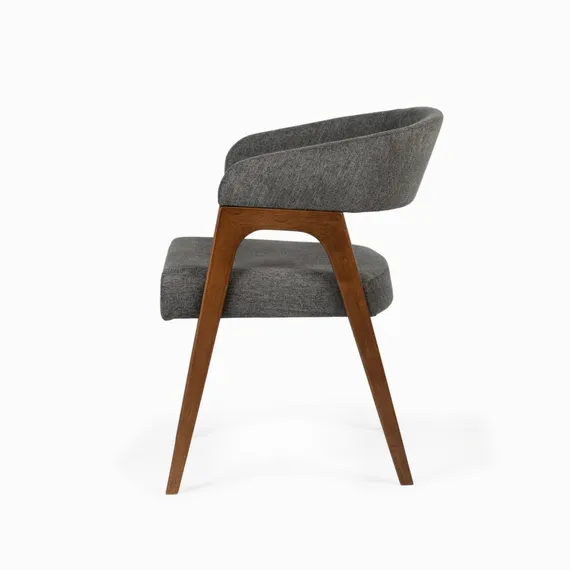 Стул Lordy, тёмно-серый, ножки орех