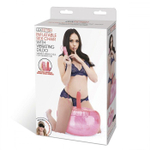 Розовая надувная подушка для секса в вибратором (Цвет: розовый)