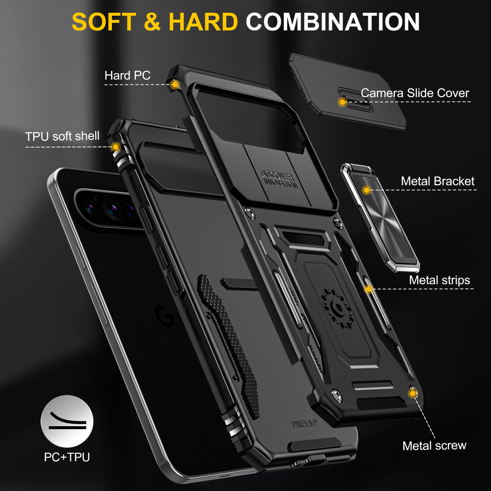 Чехол Safe Case с кольцом и защитой камеры для Google Pixel 9 / Pixel 9 Pro