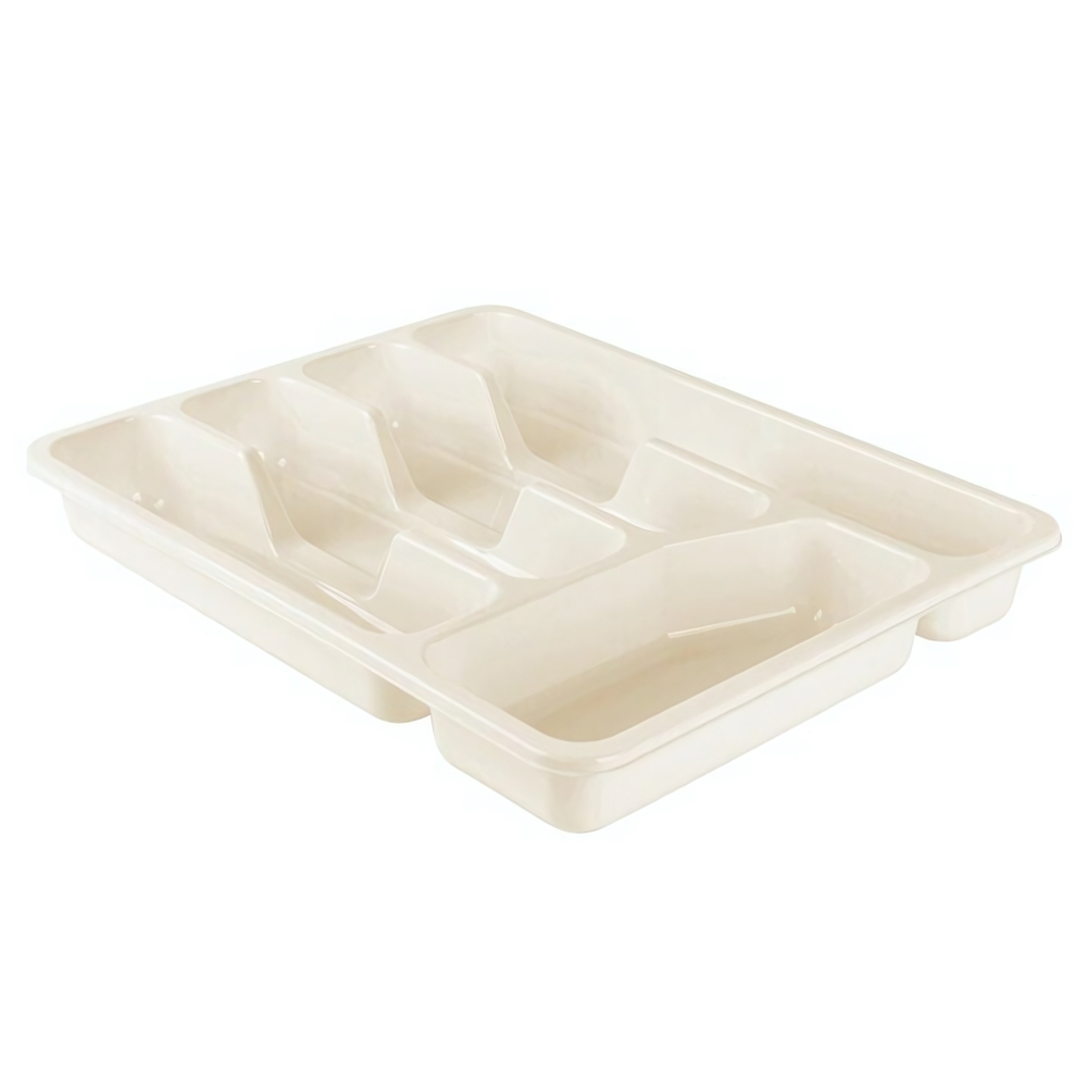 Лоток для столовых приборов Plast Team 330х260х43 мм молочный туман