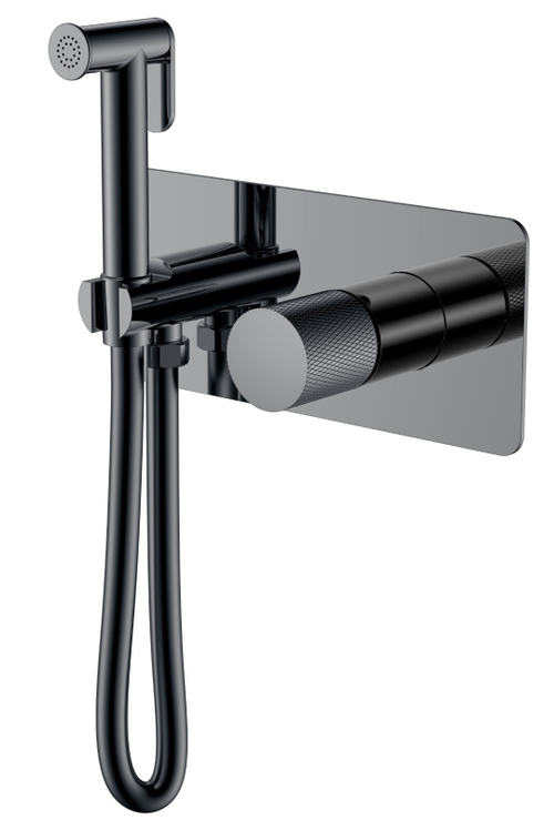 Boheme Смеситель гигиенический STICK Shine Gun Metal c ручкой TOUCH