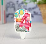 Свеча в торт, цифра 4 Me To You, 5 х 8,5 см