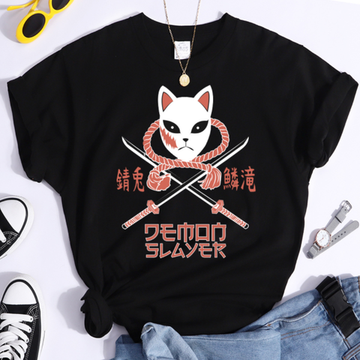 Футболка "Клинок, рассекающий демонов" (чер.)