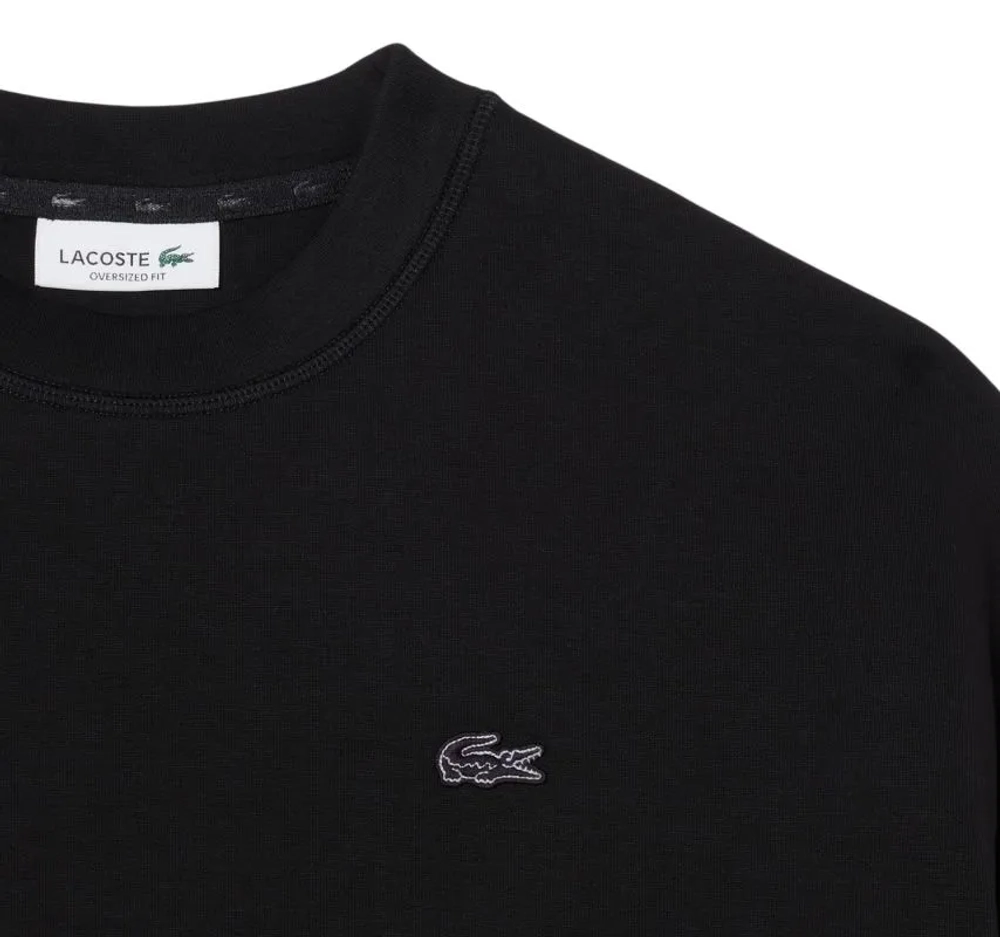 Женская Кофта теннисная Lacoste Oversized Double Face Jersey - black