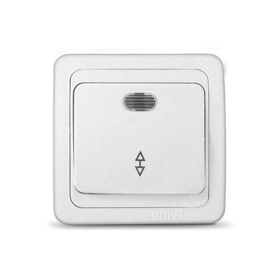 Выключатель UNIVersal Валери возвратный с подсв. бел. с/п 10А 250В