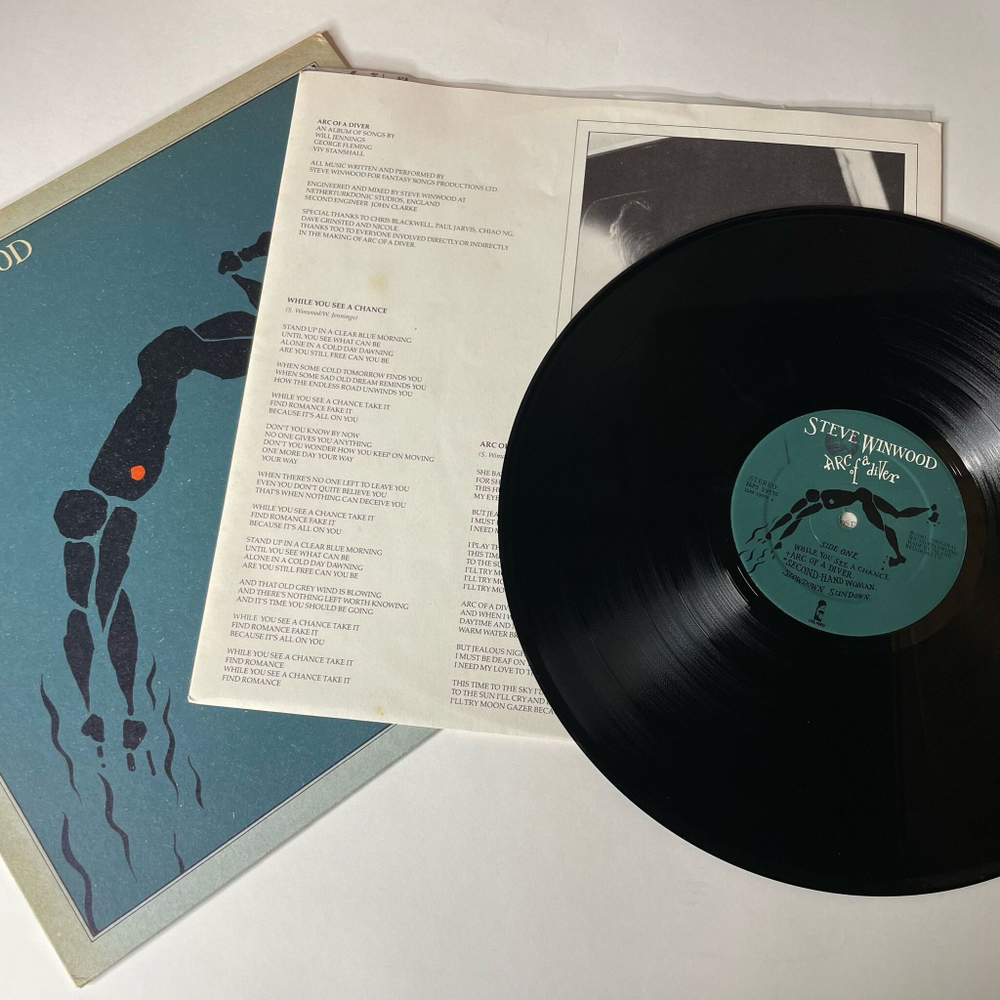 Винтажная виниловая пластинка LP Steve Winwood Arc Of A Diver (Италия 1980) Spanish Dancer