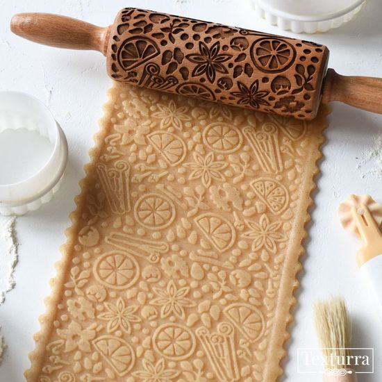 Малая скалка с узором Глинтвейн