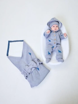 Конверт на выписку для новорожденных утепленный мехом