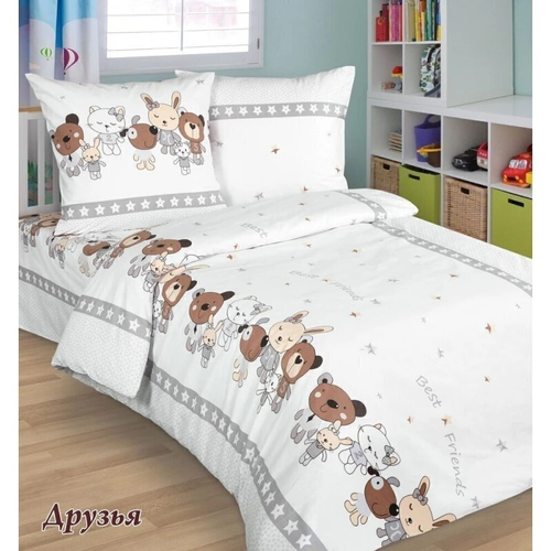 КПБ "ТРЕЙД" бязь Друзья  1,5 сп рис.7017