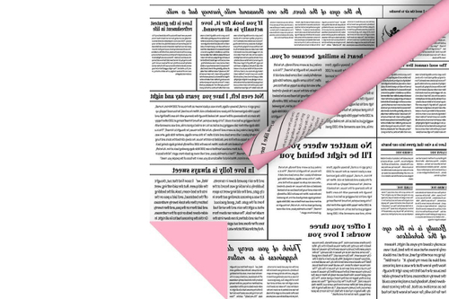 Пленка пастельная "Газета" Розовая