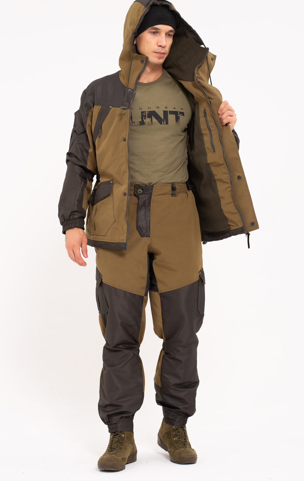 Костюм OneRus "Горный -5" (Брезент/Таслан, Флис), Хаки