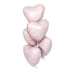 Шар (19''/48 см) Сердце, Пыльная роза, 1 шт.