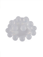 Эластичное эрекционное кольцо с двумя рядами шариков (Цвет: белый)