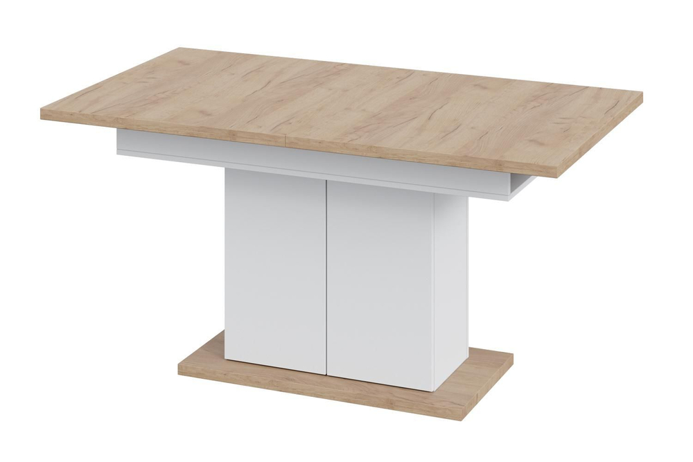 Стол кухонный обеденный раздвижной Белый, Дюна_32, 85х150,4х77 см